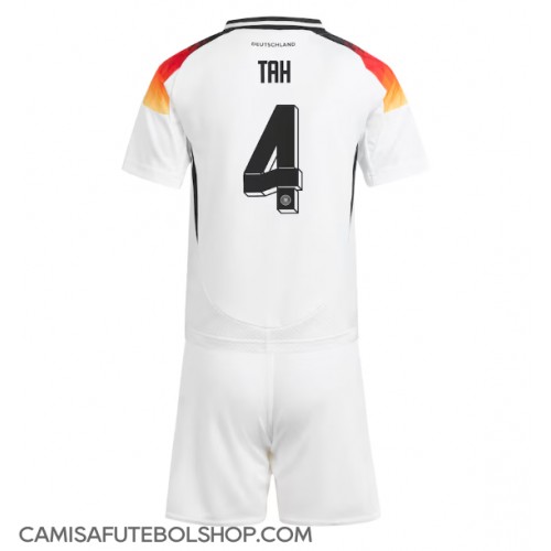 Camisa de time de futebol Alemanha Jonathan Tah #4 Replicas 1º Equipamento Infantil Europeu 2024 Manga Curta (+ Calças curtas)